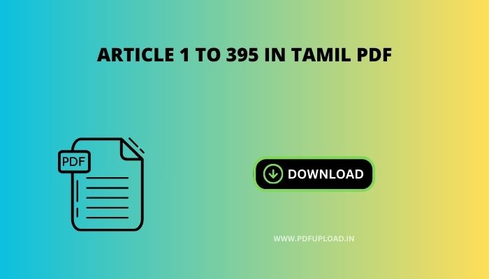 Article 1 to 395 In Tamil PDF Download