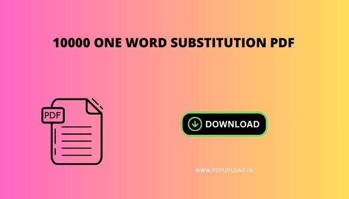10000 One Word Substitution Pdf Download