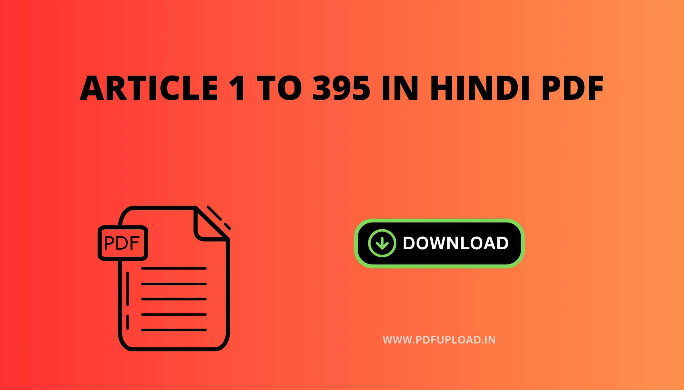 Article 1 to 395 in Hindi PDF