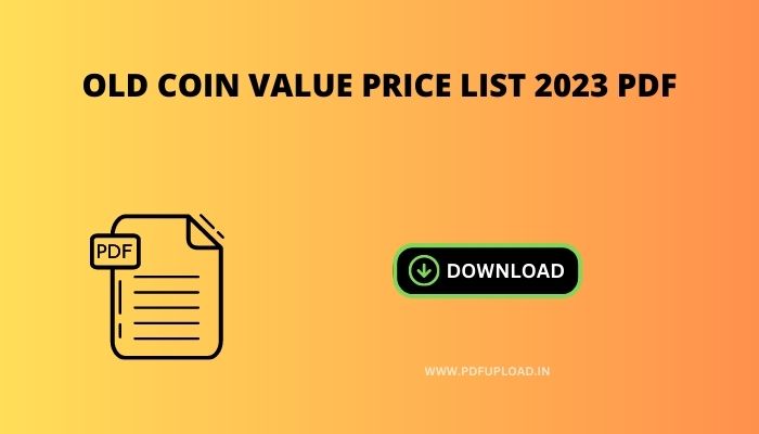 Old Coin Value Price List 2023 Pdf