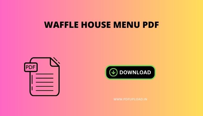 Waffle House Menu Pdf